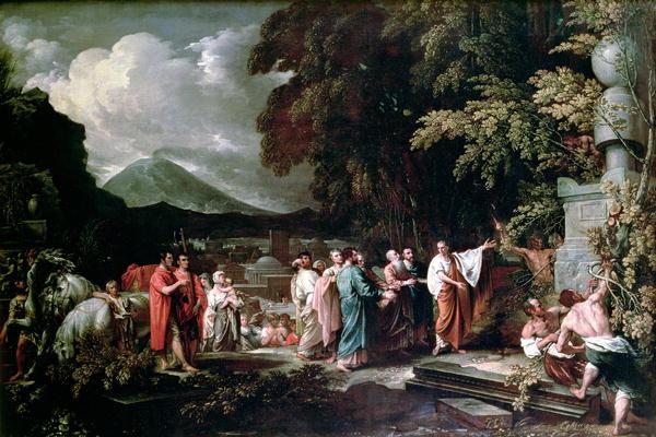 Benjamin West Cicero and the magistrates discovering the tomb of Archimedes Sweden oil painting art